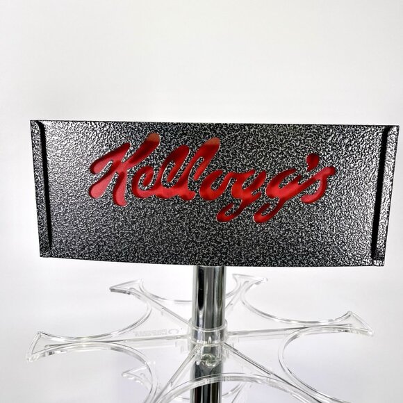 VTG Kellogg’s Rotating Counter Store Display Rack Acrylic Cereal Holder Stand - Picture 3 of 8